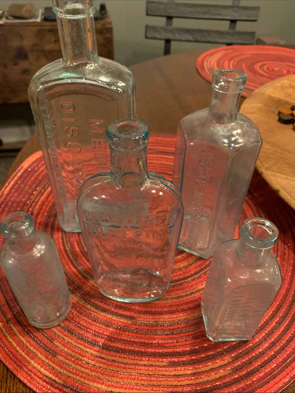 VTG medical aqua colored bottles